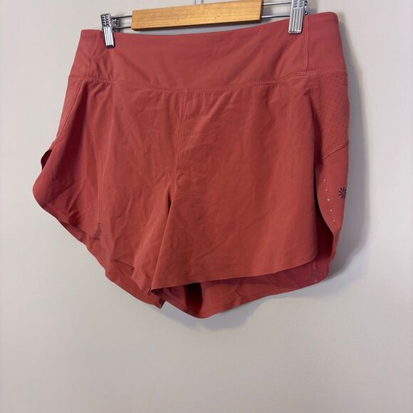 Athleta Run With It 4.5" Running Shorts with Liner Brick Color Medium - Picture 3 of 6